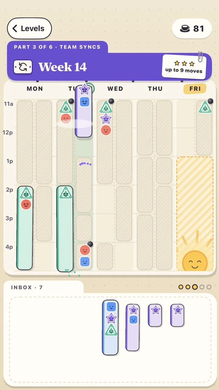 Save Friday gameplay: a meeting is dragged into Tuesday while the Friday sun waits.